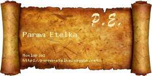 Parma Etelka névjegykártya